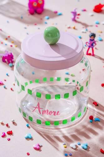 Vicenza Renkli Cam Kavanoz - 1,3 L - 2