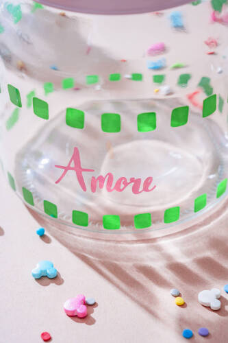 Vicenza Renkli Cam Kavanoz - 2,2 L - 3