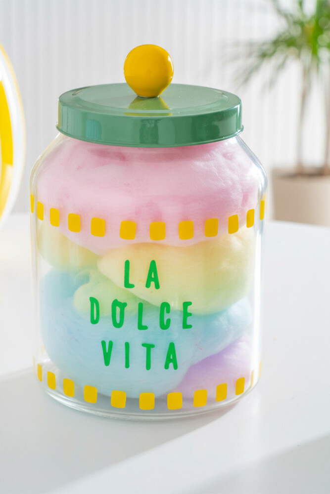 Vicenza Renkli Cam Kavanoz - 2,9 L - 1