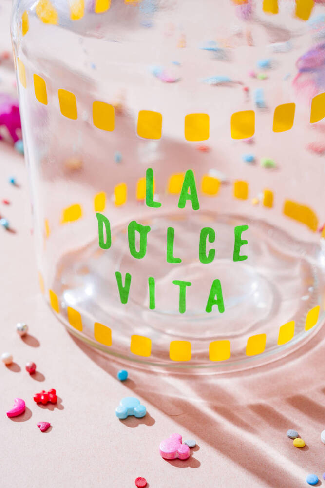 Vicenza Renkli Cam Kavanoz - 2,9 L - 3