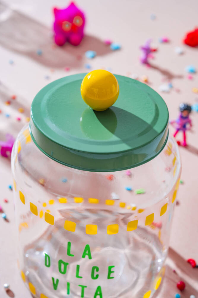 Vicenza Renkli Cam Kavanoz - 2,9 L - 4