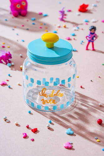 Vicenza Renkli Cam Kavanoz - 600 ml - 2