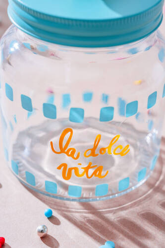 Vicenza Renkli Cam Kavanoz - 600 ml - 3