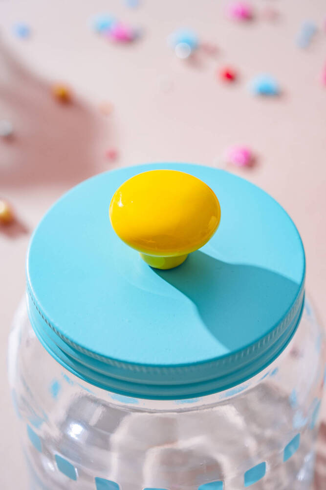 Vicenza Renkli Cam Kavanoz - 600 ml - 4