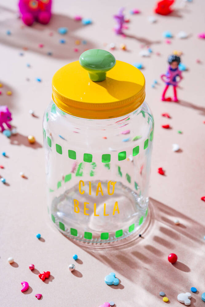 Vicenza Renkli Cam Kavanoz - 900 ml - 2