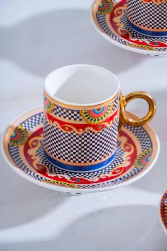 Vietri 6 Kişilik Kahve Fincanı Takımı - 90 ml - Acar