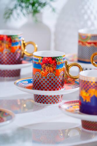 Vietri 6 Kişilik Kahve Fincanı Takımı - 90 ml - 1
