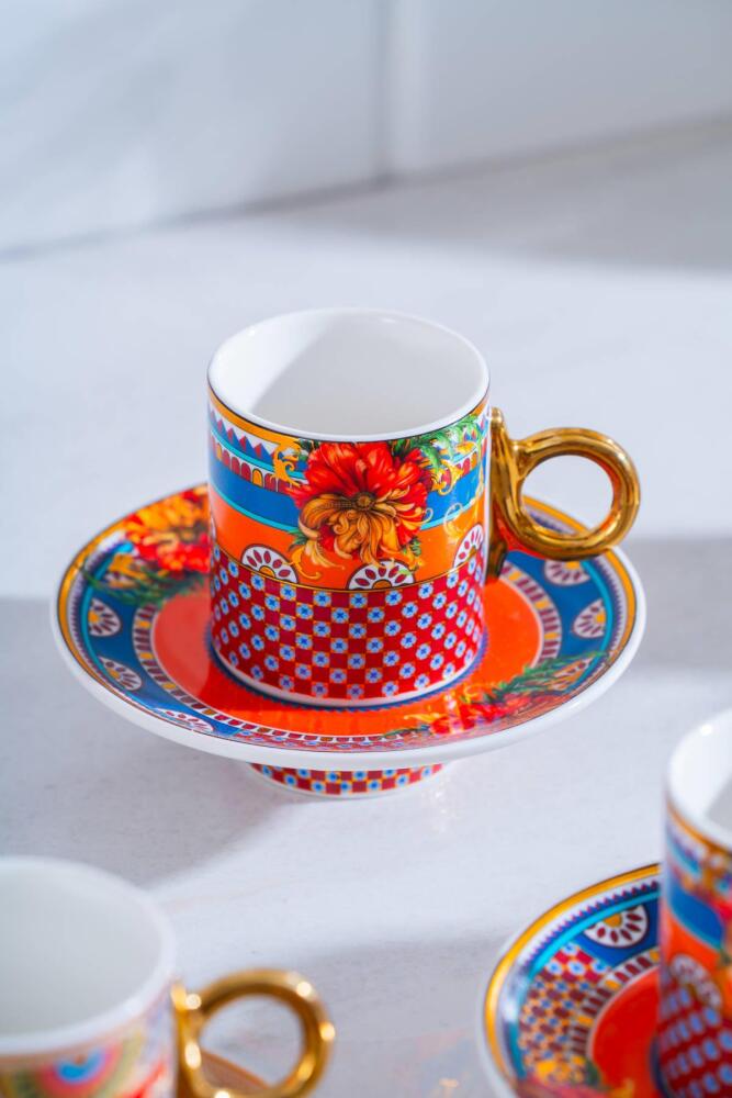 Vietri 6 Kişilik Kahve Fincanı Takımı - 90 ml - 2