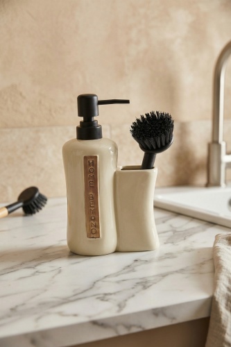 Vilya Fırça Hazneli Sıvı Sabunluk Krem - 400 ml - Acar