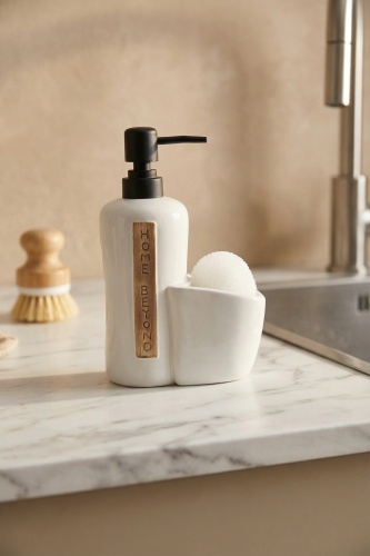 Vilya Sünger Hazneli Sıvı Sabunluk Beyaz - 400 ml - Acar