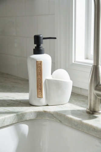 Vilya Sünger Hazneli Sıvı Sabunluk Beyaz - 400 ml - 2