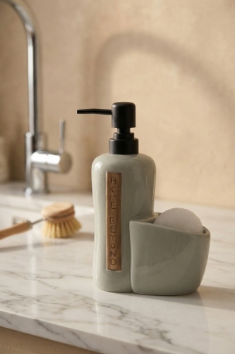 Vilya Sünger Hazneli Sıvı Sabunluk Yeşil - 400 ml - Acar