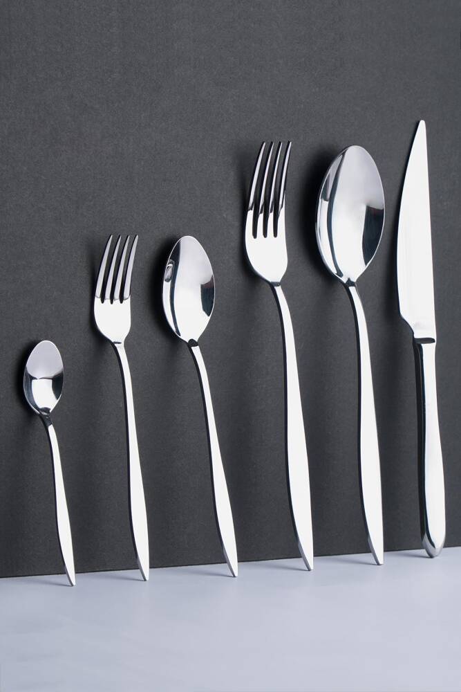 Violet 72 Parça Çatal Kaşık Bıçak Takımı - Silver - 1