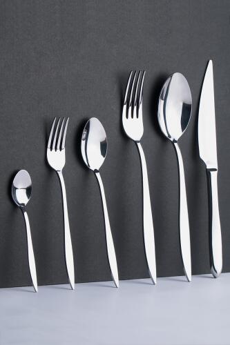 Violet 72 Parça Çatal Kaşık Bıçak Takımı - Silver - Acar