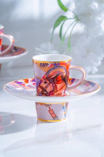 Whisper 6 Kişilik Porselen Kahve Fincanı Takımı - 90 ml - Acar