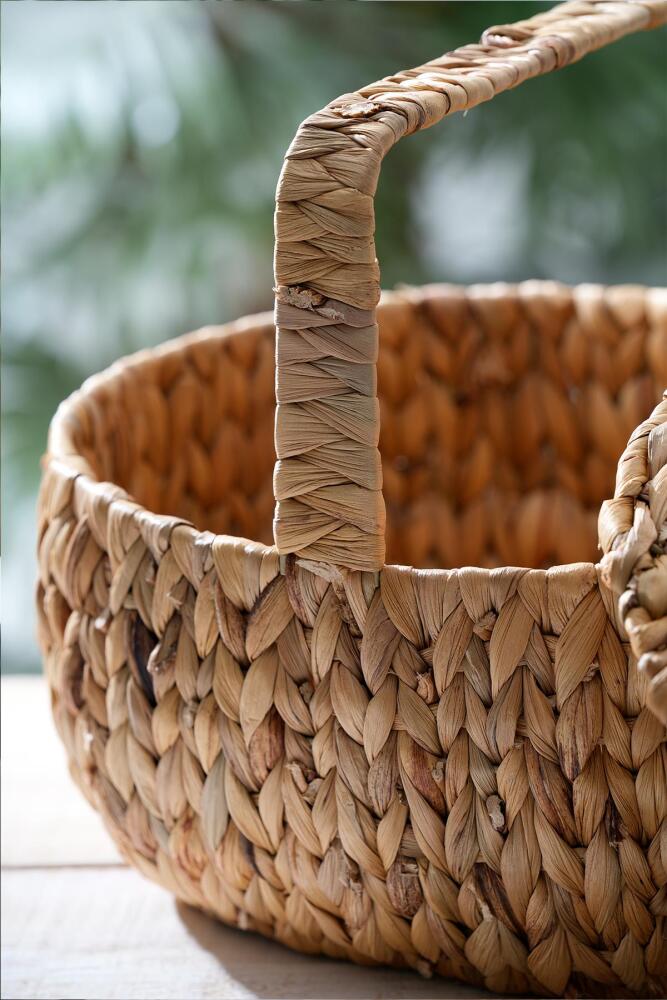 Wicker Kapaklı Hasır Piknik Sepeti - 38 cm - 6