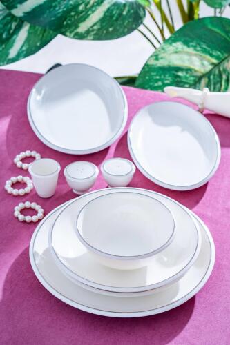 Wilhide 12 Kişilik 54 Parça Porselen Yemek Takımı - Acar