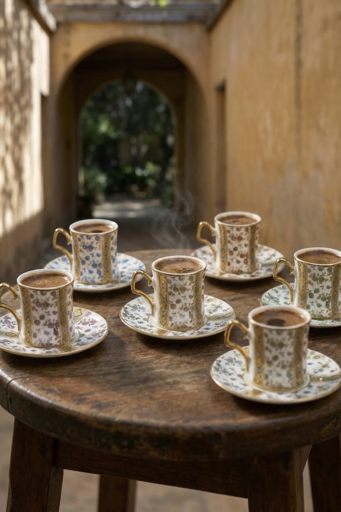 Wilmot 6 Kişilik Kahve Fincan Takımı - 90 ml - 1