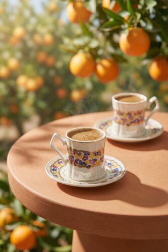 Winslow 6 Kişilik Porselen Kahve Fincan Takımı - 90 ml - 2