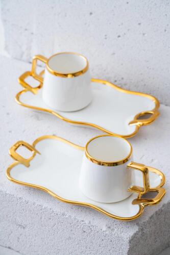 Wisper 2 Kişilik Kahve Fincanı Takımı Gold - 100 ml - 1
