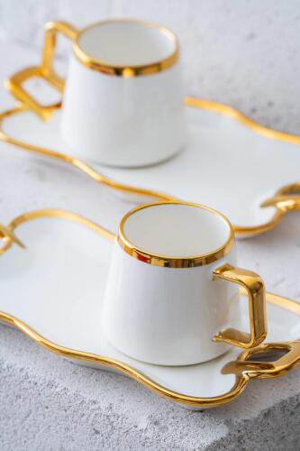 Wisper 2 Kişilik Kahve Fincanı Takımı Gold - 100 ml - 5
