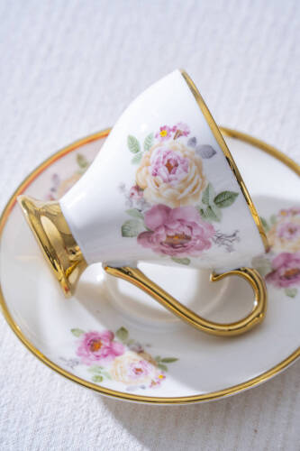 Yolanda 6 Kişilik Porselen Kahve Fincan Takımı - 90 ml - 2