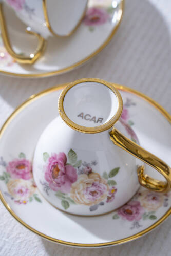 Yolanda 6 Kişilik Porselen Kahve Fincan Takımı - 90 ml - 3