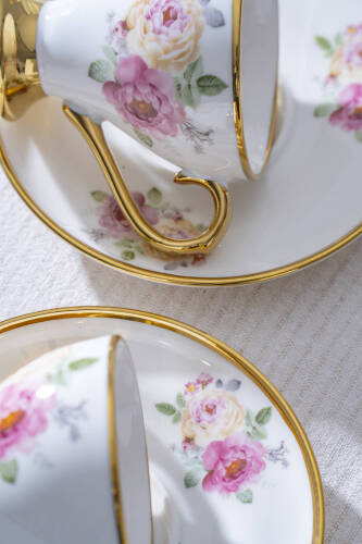 Yolanda 6 Kişilik Porselen Kahve Fincan Takımı - 90 ml - 4