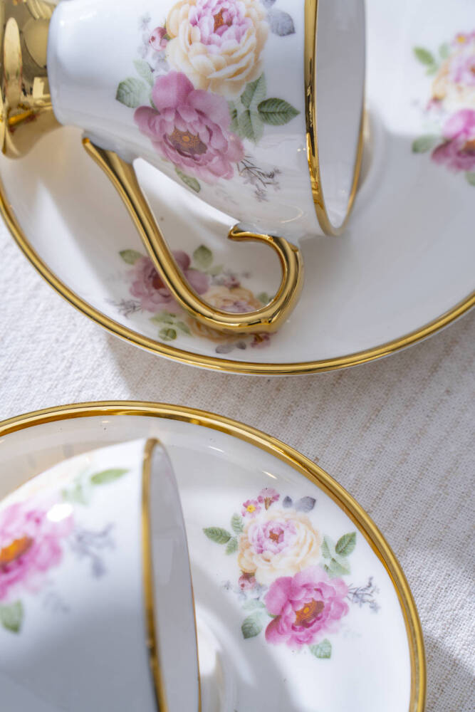 Yolanda 6 Kişilik Porselen Kahve Fincan Takımı - 90 ml - 4